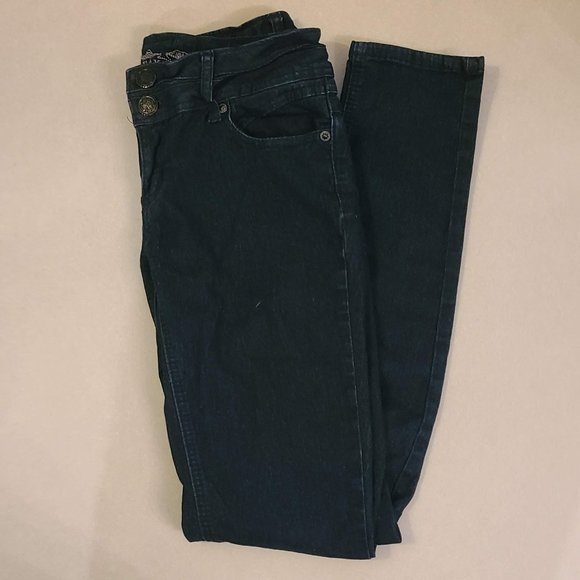 Women's Papaya Dark Wash Skinny Jeans - Picture 3 of 8